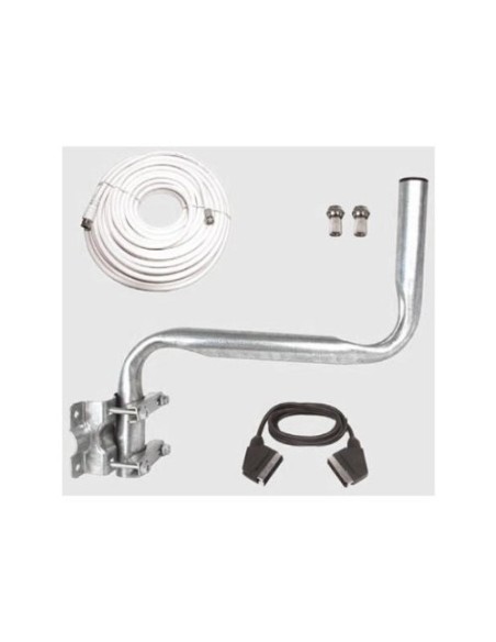 Engel Axil Boston MP0160E - Kit de instalación para antena soporte parabólica, incluydo cable coaxial 20 m y cable euroconector: