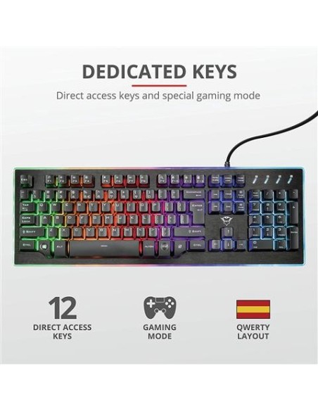 Trust Gaming GXT 860 Thura - Teclado Gaming LED 21843 kiwiku.com