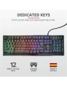Trust Gaming GXT 860 Thura - Teclado Gaming LED Semi mecánico
