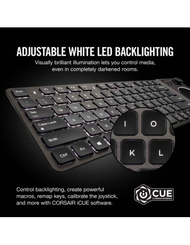Teclado Corsair Wireless K83 Compact Multimedia Touchpad CH-9268046-ES