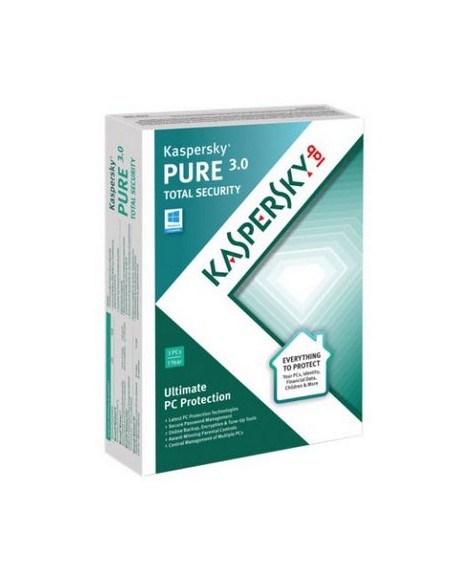 Kaspersky Pure - Paquete De Suscripción, Español, 3 PCs, Para 1 Año: Kiwiku.com: Software