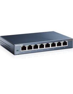 Switch tp-link no gestion 8 puertos 10/100/1000 no rack carcasa metalica soporte snooping igmp qos