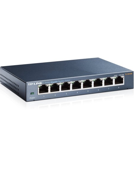 Switch tp-link no gestion 8 puertos 10/100/1000 no rack carcasa metalica soporte snooping igmp qos