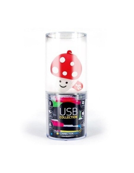 Memoria usb 16gb connection mushroom rojo usb 2.0 cn301