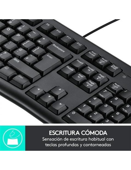 Logitech 920-002499 - Teclado USB K120 Business Negro QWERTY español