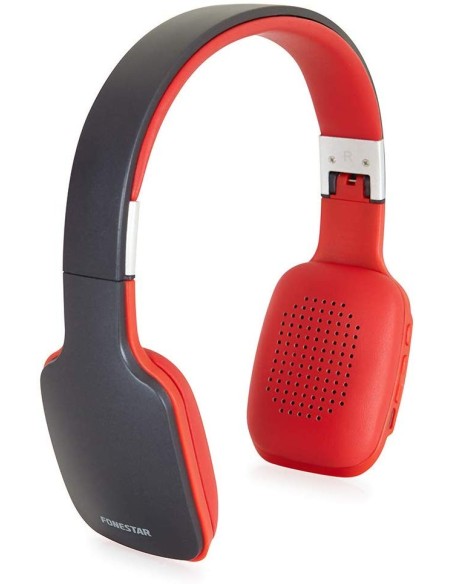 Auriculares bluetooth fonestar slim-r gris/rojo - bt 4.2 SLIM-R kiwiku.com