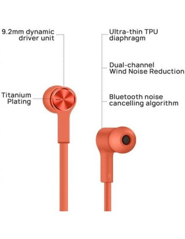 Auriculares intrauditivos bluetooth huawei am70 naranja 55030944