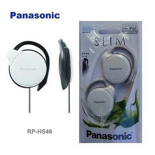 Panasonic RP-HS46 Blanco con Clip Gancho Oreja Plano Auriculares Original / 