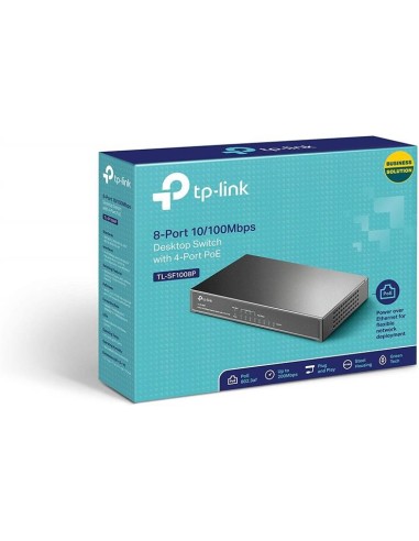 Switch Tp-Link TL-SF1008P 8 puertos 10/100 con poe kiwiku.com