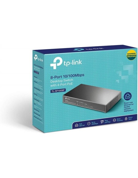 Switch Tp-Link TL-SF1008P 8 puertos 10/100 con poe kiwiku.com