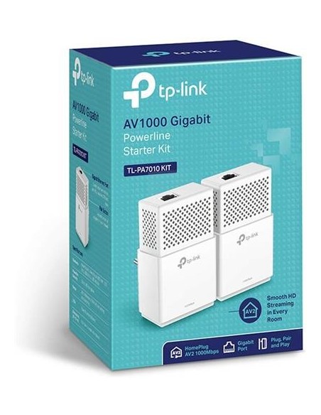 Adaptador red PLC Tp-Link TL-PA7010 KIT AV1000 kiwiku.com