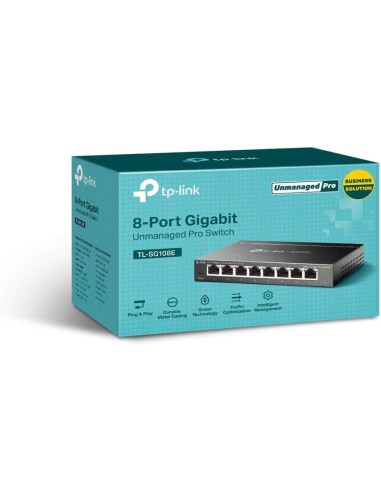 Switch Tp-Link TL-SG108E smart 8 puertos 10/100/1000 Rack kiwiku.com