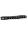 Equip 333283 - Regleta de Alimentacion para rack 19" 1U 8 tomas con interruptor