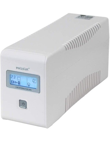 Phasak - sai interactivo 650va/360w LCD Blanco. PH 9469