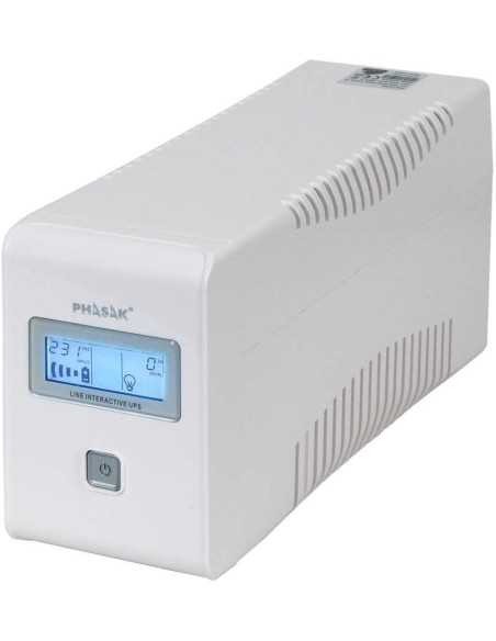 Phasak - sai interactivo 650va/360w LCD Blanco. PH 9469
