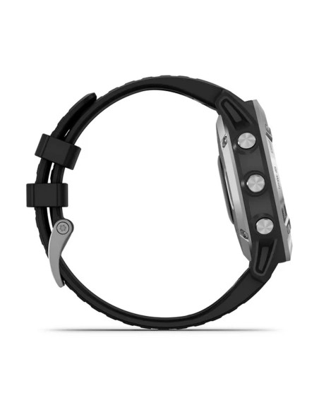 Garmin Fénix 6 Plata Negro Correa Negra Smartwatch Multideporte