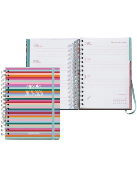 Agenda Escolar Miquel Rius diy malabar - Semana a la Vista sept 2019 a sept 2020