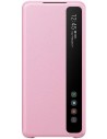 Funda Original Samsung Galaxy S20 Plus clear view cover rosa