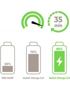 Belkin Cargador Movil Quick Charge 3.0 HomeCharger+USB-C to A 2