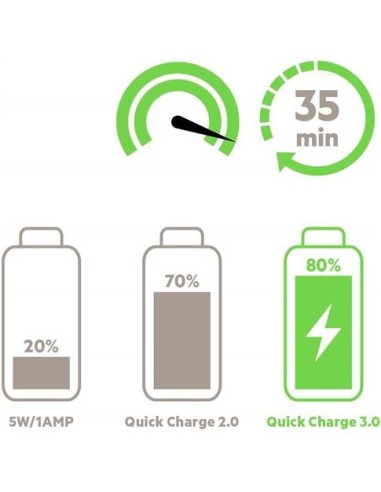 Belkin Cargador Movil Quick Charge 3.0 HomeCharger+USB-C to A