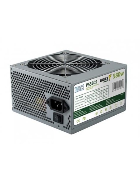 Ofertón Fuente alimentación 580W 12 cm ATX 3GO PS580S kiwiku