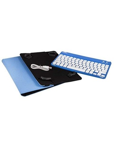 Oferta de Funda universal gripcase con teclado 9"-10.1" azul