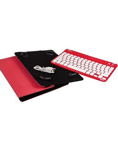 Comprar Funda SilverHT + teclado bluetooth tablets 10,1 rojo