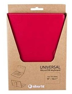 Funda Universal con teclado 9 a 10.1 rojo y blanco 2
