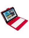 SilverHT- Funda Universal con teclado 9 a 10.1 rojo y blanco