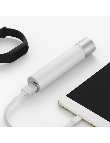 Xiaomi power bank linterna 3.250mah bateria portatil blanco