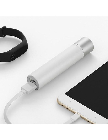 Xiaomi power bank linterna 3.250mah bateria portatil blanco