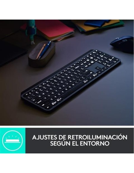 Teclado inalámbrico logitech mx keys bluetooth multisistema
