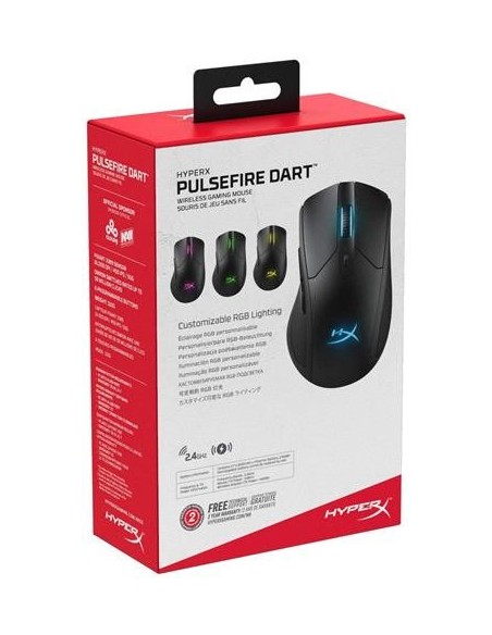 HyperX Pulsefire Dart Ratón Gaming Inalámbrico RGB HX-MC006B