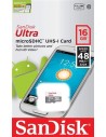 Sandisk Tarjeta de Ultra microSDHC UHS-I 16GB Class 10