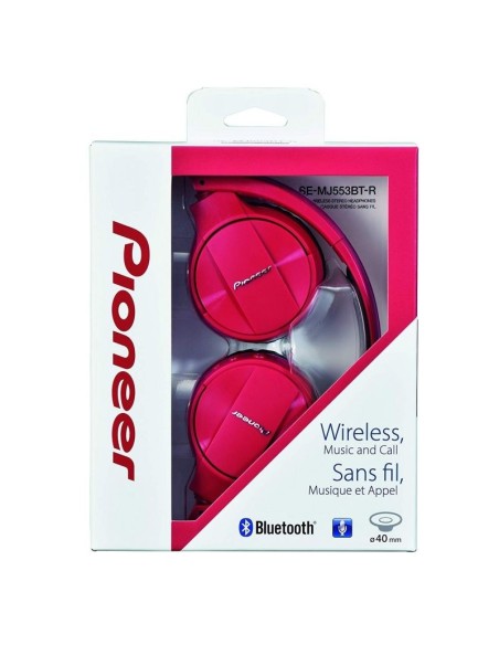 Auriculares inalámbricos pioneer se-mj553bt-r rojos