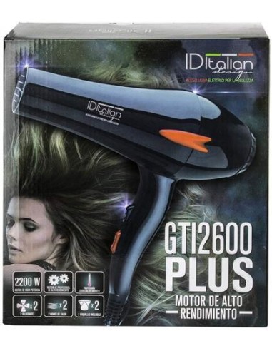 Ofertón Italian Design Secador GTI 2600 Plus Gran Negro 2200W
