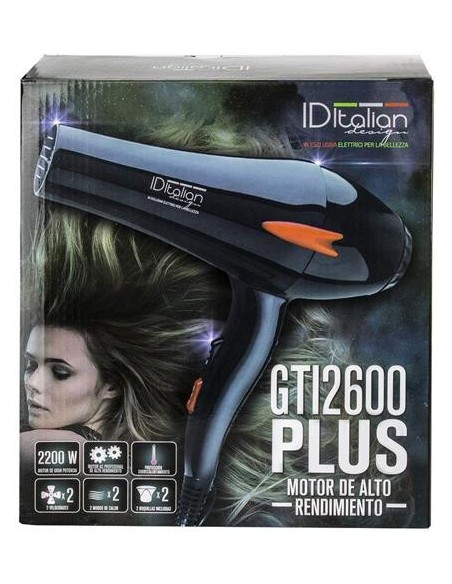 Ofertón Italian Design Secador GTI 2600 Plus Gran Negro 2200W