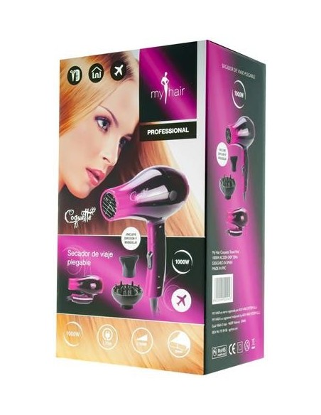 Mejor Precio en My hair secador de viaje coquette rosa 1000W