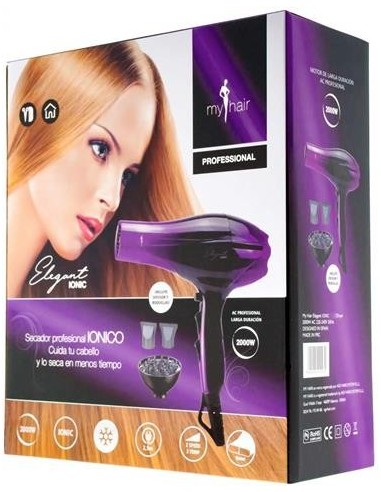 Ofertón My hair secador elegant ionic malva Morado 2000W
