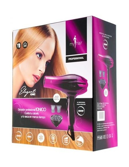 Mejor Precio en My hair secador elegant ionic rosa 2000W