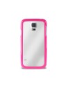 Carcasa clear cover rosa samsung galaxy s5 puro
