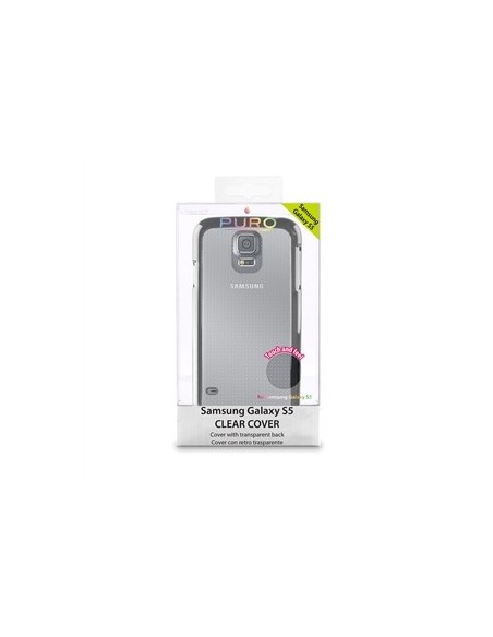 carcasa clear cover negra samsung galaxy s5 puro