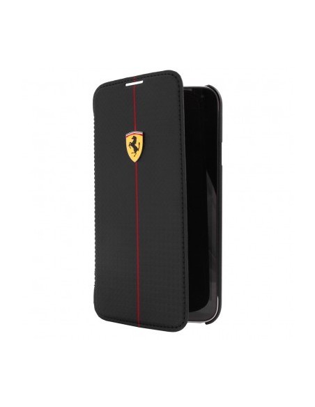 Kiwiku.com: Ferrari FEFM069 - Funda booklet para Samsung Galaxy S5 (efecto carbono) negro - Electrónica