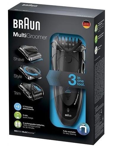 Comprar Afeitadora braun mg5050 multigroomer 3 en 1 lavable