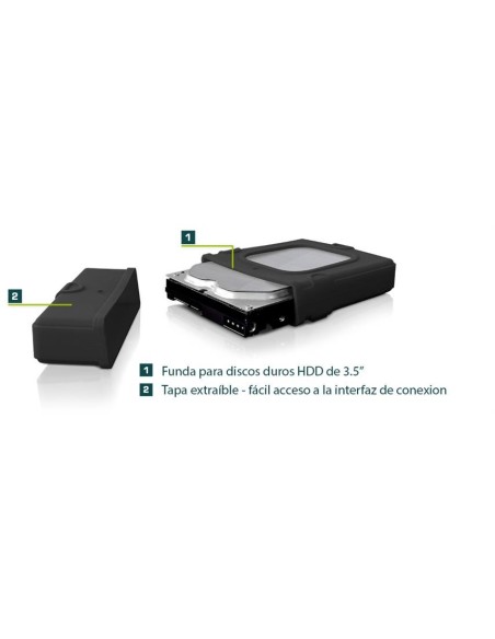 Fantec 1816 FANTEC Funda protectora silicona discos de 3,5"