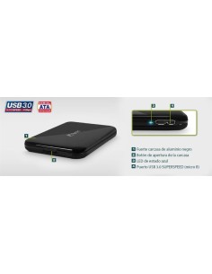 Fantec 1495 Carcasa para discos duros de 2.5" ALU-25 U3 2