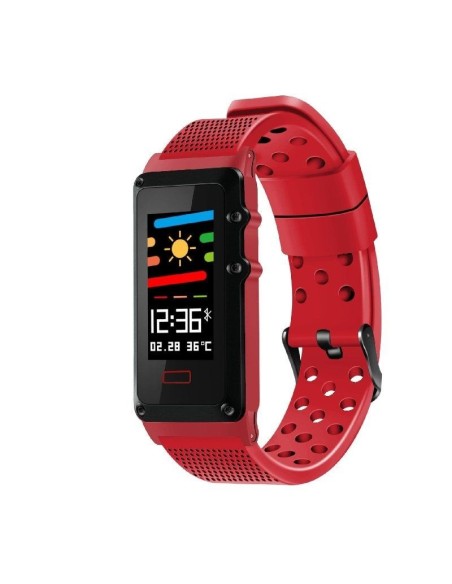 Comprar Pulsera cuantificadora leotec funny band rojo