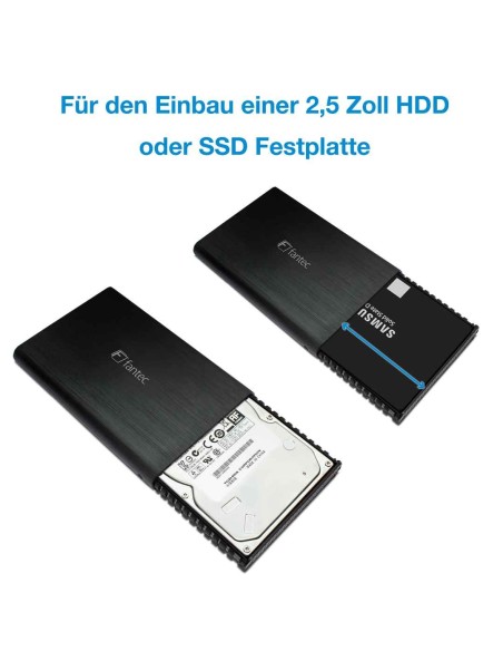 Carcasa Externa para Disco Duro de 6,35cm USB 3.1 Typ-C
