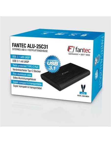 Carcasa Externa para Disco Duro de 6,35cm USB 3.1 Typ-C