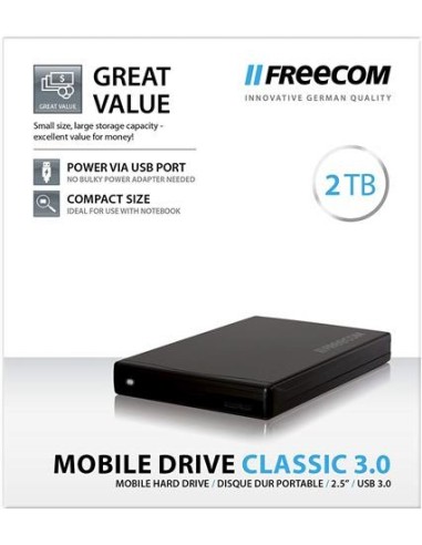 Freecom 56297 - Disco duro externo de 2 TB 2.5" USB 3.0 gris